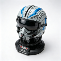 Briques en plastique écologiques pour modèles d'aviation, casque de pilote, jouet de construction, ensemble de construction créatif, décoration de bureau