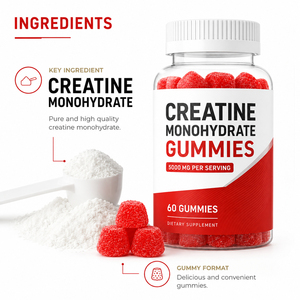 Bonbons gélifiés à la créatine pour adultes, riches en créatine monohydrate, L-Taurine et B12 pour la gestion de l'énergie et le soutien immunitaire - Product Image 4