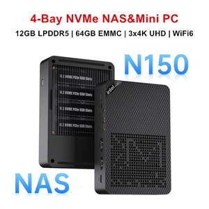 Topton มินิพีซี NAS 4 ช่องใส่ฮาร์ดดิสก์ Intel N150 รองรับ 4*M.2 NVMe SSD  หน่วยความจำ 12GB DDR5 64GB EMMC  พอร์ต LAN 2*2.5G ชิป I226-V  รองรับจอภาพ 3x4K UHD  คอมพิวเตอร์ไฟร์วอลล์  WiFi6 - Product Image 4