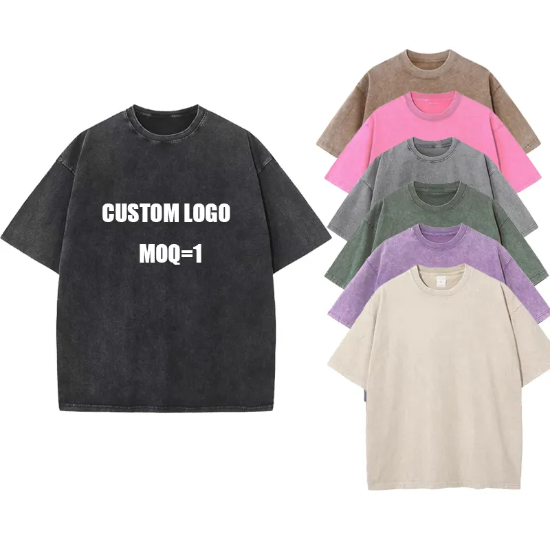 High Quality Custom Oversized Men 100% Cotton Tshirt Dtg Print Vintage Organic Cotton T Shirts Sublimation Acid Wash T Shirt