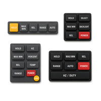 Clavier en silicone à bride pour testeurs électroniques spécialisés, clavier en caoutchouc personnalisé pour divers instruments de test sur mesure