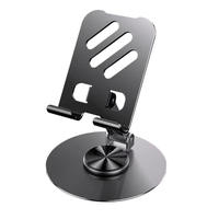 Support universel pliable en métal réglable en hauteur avec rotation à 360° pour téléphone portable et tablette