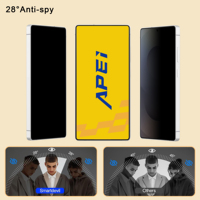 Pellicola Protettiva Privacy APEI 28 Gradi in Vetro Temperato per Samsung S26 S25 Ultra/S25 Plus S24, 0.25mm, Sblocco con Impronta Digitale, Anti-spia
