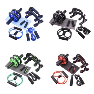 Ensemble de roues abdominales multifonctionnelles <span class=keywords><strong>JW</strong></span>-524, rouleau de fitness, équipement de gym sept pièces pour l'entraînement aux pompes - Product Image 6
