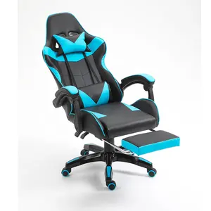 필리핀 인기있는 좋은 cadeira de jogos 게임 의자 사용자 정의 로고 인체 공학적 컴퓨터 의자 발판 블루와 게임