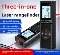 Professionnel 3 en 1 Laser Mètre Laser Distance Rechargeable Noir 60M Haute Précision Mesure Numérique Portable De Poche