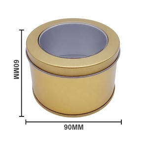 กล่องดีบุกโลหะสำหรับใส่คุกกี้บิสกิต,ภาชนะกระป๋องใส่เค้กช็อคโกแลตพร้อม Windows ทรงกลมโลโก้แบบกำหนดเองขนาด90*60 - Product Image 5