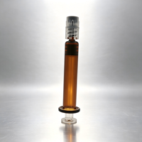 Seringue en verre ambré de 1 ml, 2 ml, 3 ml, 5 ml, avec embout Luer Lock, pour le remplissage de liquides visqueux et photosensibles