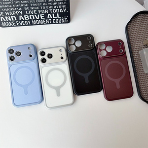 เคสโทรศัพท์มือถือแบบแม่เหล็ก AG Glass Matte รุ่นดั้งเดิม สำหรับ iPhone 18 17 16 15 14 Pro Max ขอบกล้องแบบด้าน สีแดงเชอร์รี่ ฝาหลัง - Product Image 4