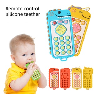 Mordedor Sensorial de Silicona Personalizado para Bebés, con Control Remoto del Fabricante, Sonajero <span class=keywords><strong>y</strong></span> Juguete para Masticar, Libre de BPA, Desarrollo de Habilidades Motoras - Product Image 1