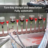 Machine de peinture par pulvérisation automatique à efficacité optimale pour le revêtement de bouteilles en verre de masse, y compris le noyau du moteur du four de polymérisation Noyau de pompe PLC