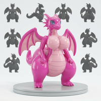 Dragon gonflable géant Lily Cerisy rose, personnage de dessin animé en fourrure en PVC, figurine gonflable Dragoness pour exposition et collection