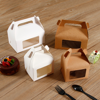 Boîtes écologiques jetables pour la saison de Noël, boîte cadeau pour gâteau, petite boîte transparente en acétate pour bébé, mini boîte à gâteau avec poignée