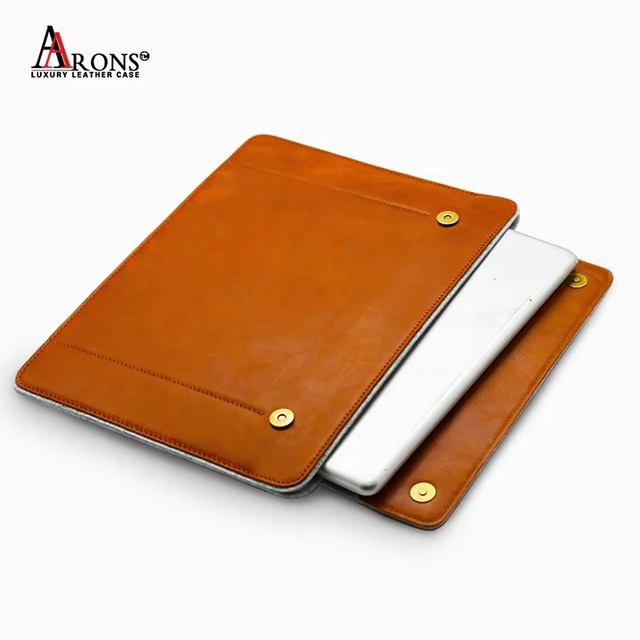Hot Selling Aaron Genuine Leather Sleeve Tablet Case with Wool Felt Fashion Design Shockproof Protection iPad Air 2 9.7 Inch