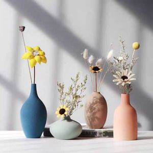 Vase en céramique miniature de style nordique moderne, ornement et cadeau en céramique chinoise antique, décoration classique pour la maison - Product Image 5