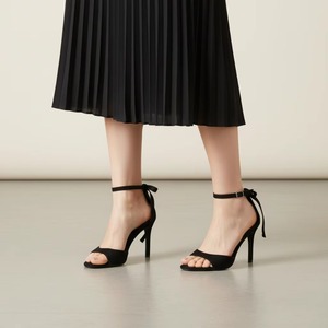 Fashion Elegant Party Shoes Open Toe Slingback Back Heel with Bow Tassel Thin High Heel Retro Style for Women - Product Image 6