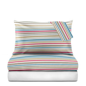 Ensemble de housse de couette 100% coton Super Stripe Taille française NE 30 30 76X56 Pigment imprimé - Product Image 2