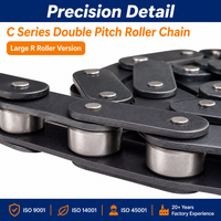 Chaîne de convoyeur à double pas en acier au carbone à faible friction C2082 de 50,8 mm pour têtes de drapage et plateformes de ramassage