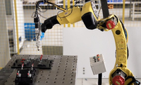 Station de soudage laser programmable, robot de soudage Fanuc, machine de soudage automatique