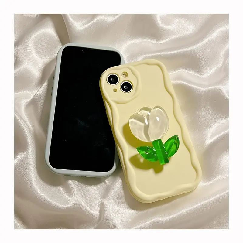 3D Bow Flower Holder Phone Case for Xiaomi Redmi Note 12 Pro
