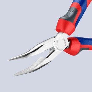 คีมปากแหลมครึ่งวงกลม KNIPEX 25 25 160 พร้อมฟังก์ชั่นตัดด้านข้าง (คีมวิทยุ) ด้ามจับเพื่อความสบายเคลือบโครเมียม - Product Image 4