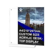 Support d'affichage de table en PS transparent personnalisé pour panneau d'affichage de bureau