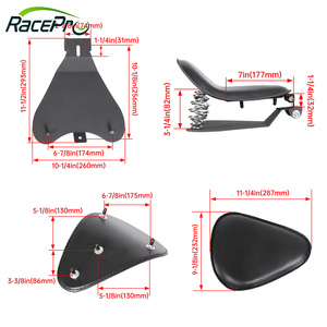 RACEPRO, asiento Bobber para motocicleta, soporte de resorte, Base Sportster, asiento individual para <span class=keywords><strong>Harley</strong></span> <span class=keywords><strong>Davidson</strong></span> Sportster XL883 1200 - Product Image 3