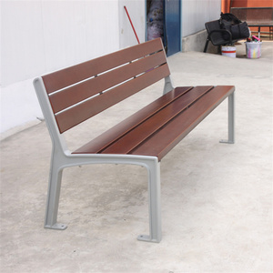 Banc d'extérieur commercial en bois résistant à l'eau pour parc, siège urbain en plastique et bois pour espace public - Product Image 5