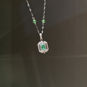 White <b>Crystal</b> Tsavorite Green Oval Diamond <b>Ring</b> With Silver Plated Gold Geometric Design For Women Engagement Jewelry - Product Image 3