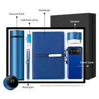 Set Hadiah Bisnis VIP Promosi 6-in-1 OEM untuk Wanita: Notebook, Flask, Speaker, Power Bank