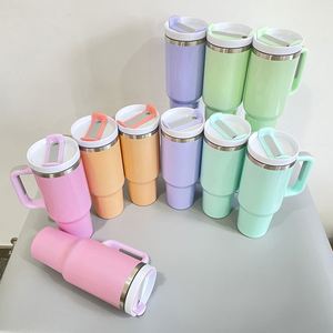 แก้วน้ำสแตนเลสแบบมีหูจับ ขนาด 40 ออนซ์ รุ่น V2.0 สำหรับเดินทาง ขายส่งจำนวนมาก แก้วกาแฟแบบมันเงา - Product Image 4