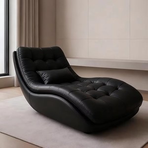 Sillón Reclinable Individual Tipo Cápsula Espacial de <span class=keywords><strong>Gravedad</strong></span> Cero con Diseño Moderno y Minimalista, Patas de Madera, Movimiento Deslizante, Respaldo Abierto y Sin Brazos - Product Image 4