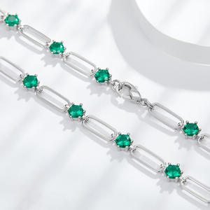 ขายส่งเครื่องประดับแฟชั่นปี 2024 ผลิตภัณฑ์สีเขียว เครื่องประดับเงินแท้ สร้อย ลูกปัด ชุบนาโน โกเมน รูปทรงสัตว์ ซิลิโคน สำหรับทุกเพศ - Product Image 2