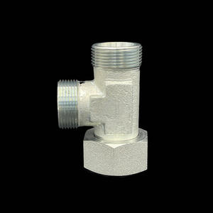 Vannes hydrauliques, raccords à compression, acier au carbone, acier inoxydable, extrémité mobile, filetage interne, té, léger, robuste, CC*CD - Product Image 1