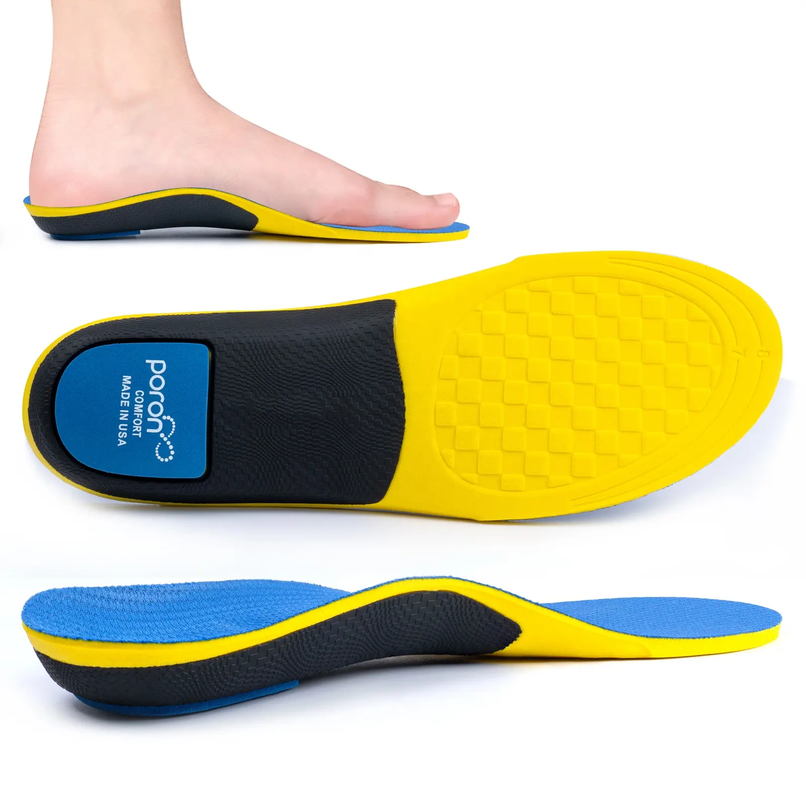 Arch support Orthotic Flat foot Memory Foam Insoles Plantar Fasciitis Sport Shock Absorption Running Comfort PU Insole