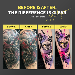 Kit de protection pour tatouage avec logo personnalisé : Crème apaisante + Baume réparateur + Crème solaire non grasse - Product Image 6