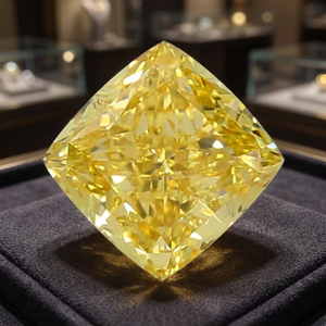 Diamante Cultivado en Laboratorio de Corte Cojín, Color Amarillo Intenso, Certificado IGI, 5.01 CT, para Anillo, Colgante o Joyería - Product Image 2