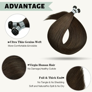 Extensiones de Cabello Natural Sin Procesar FH, Proveedores de Cabello Humano Europeo de un Solo Donante, Genius Weft - Product Image 4