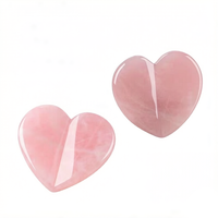 Outil Gua Sha en quartz rose poli à la main, surface lisse, planche de massage pour le visage, le cou, le corps, beauté