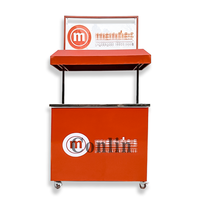 Chariot mobile pour fruits et smoothies, bar, station de cocktails, pliable, portable, boissons alcoolisées, table d'événement