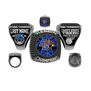 2025 Latest Customized Men's <b>Stainless</b> <b>Steel</b> Champion <b>Ring</b> Fashion Basketball Tennis Gemstone Jewelry Alloy Material - Product Image 2