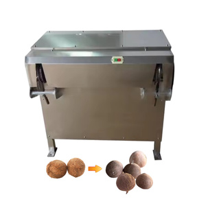 Machine à décortiquer la noix de coco à double poste de travail, pour briser, décortiquer et éplucher les coques de noix de coco - Product Image 1