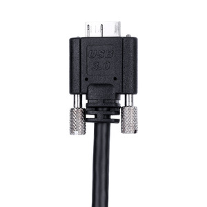 Cable de datos Lung Kay Usb 3.0 Am a Micro B con fijación por tornillo, negro, 3a, carga rápida, chapado en níquel - Product Image 3