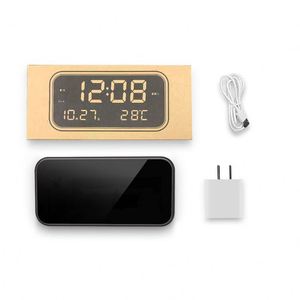 Large OLED Screen Android LED Alarm Clock Temperature Display Date/Day Multiple Alarms 7-Day Battery Life Modern Minimalist Bar - Product Image 5
