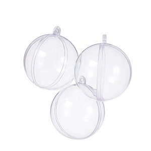 DIY plastic filled ball crafts ornaments 50mm clear baubles - Product Image 5