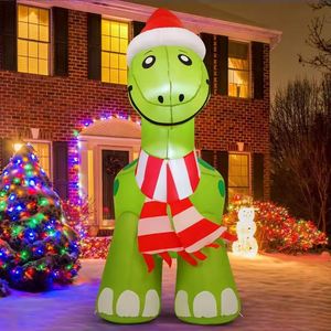 Luces LED de 6.2 pies con diseño de dinosaurio inflable de PVC, decoraciones navideñas para exteriores, precio mayorista personalizado, liquidación para niños - Product Image 1