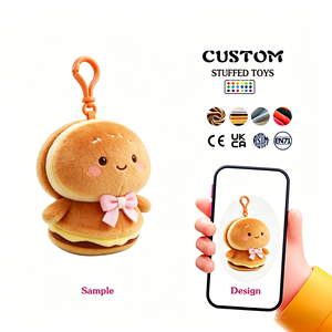 Portachiavi Personalizzati a Forma di Torta Gialla Imbottiti in Cotone PP, Servizi OEM/ODM Disponibili per Portachiavi Peluche Personalizzati - Product Image 1