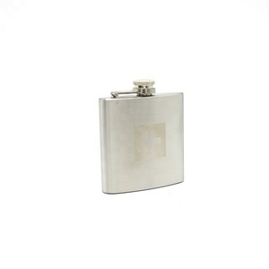 <strong>Cheap</strong> 5oz Personalized Yellow Laser Engraved Matte Brushed Finishing Stainless Steel Liquor Whiskey <strong>Alcohol</strong> Hip Flask - Product Image 2