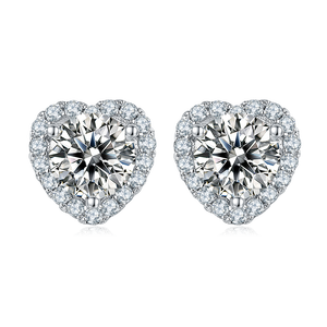 Ensemble collier et boucles d'oreilles Zanlong pour femme, plaqué or blanc 18 carats, argent sterling 925, avec pendentif en moissanite - Product Image 5