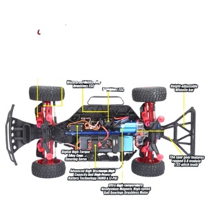 Coche RC sin Escobillas 1/10, Camioneta de Pista Corta 1025, Truggy Eléctrico 4x4, <span class=keywords><strong>REMO</strong></span> Hobby 9emu, Monster Truck de Alta Velocidad, Juguetes - Product Image 1